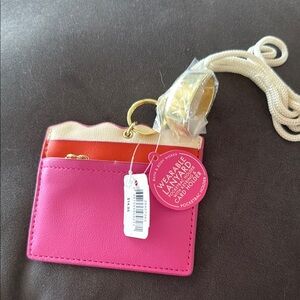 Bath & Body Works Pink and Red Key Card Holder